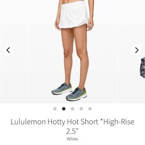 Lululemon Hotty Hot Short High Rise 2.5” White Size 8